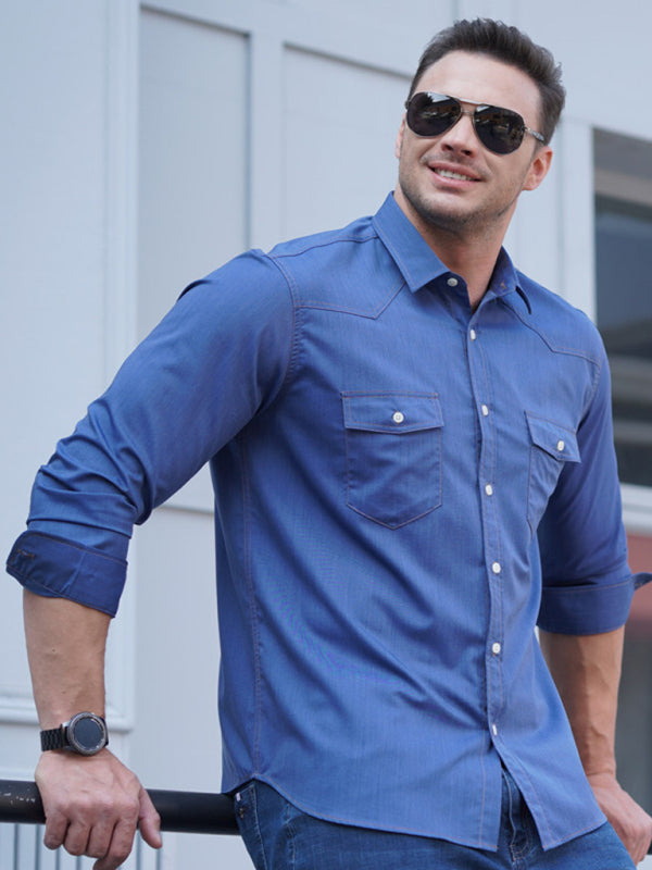 Men's Stretch Denim Shirt