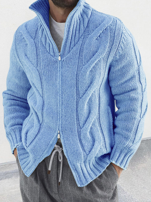 Men's turtleneck cardigan