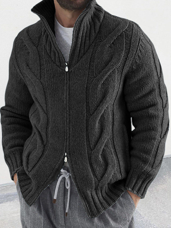 Men's turtleneck cardigan