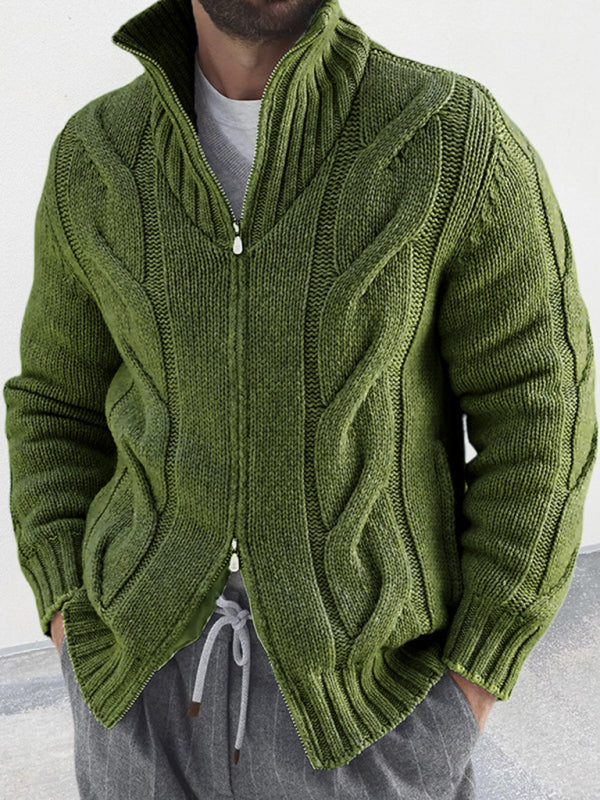Men's turtleneck cardigan