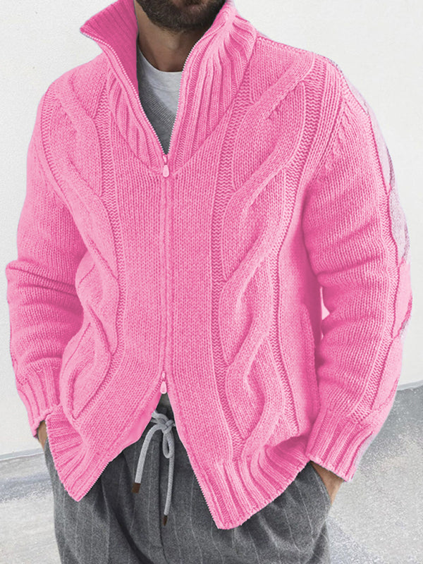 Men's turtleneck cardigan