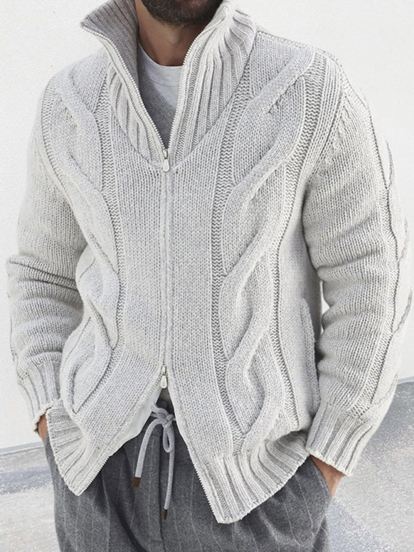 Men's turtleneck cardigan