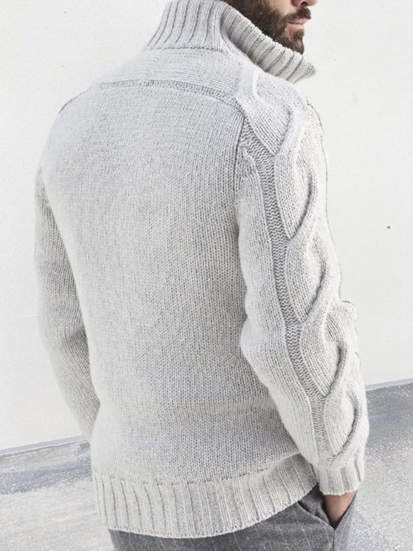 Men's turtleneck cardigan