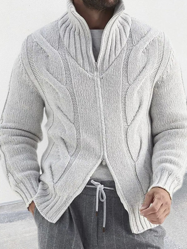 Men's turtleneck cardigan