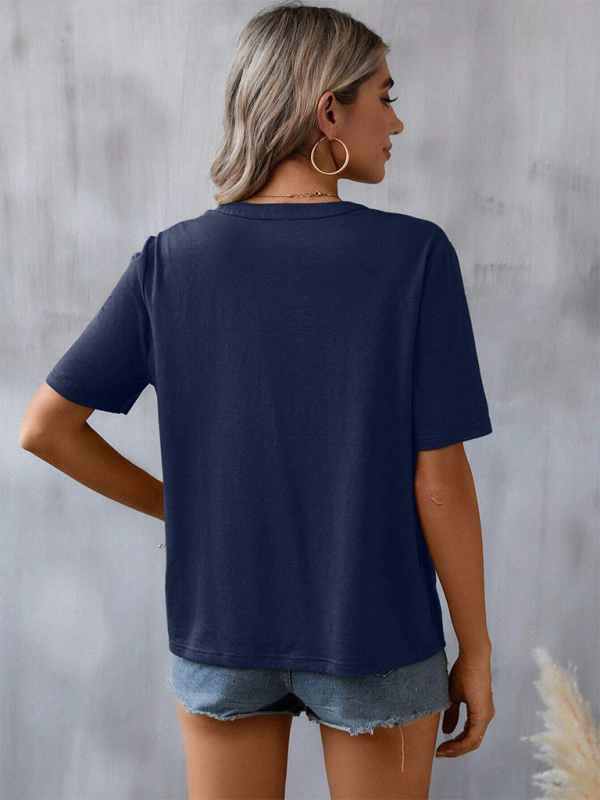 Women's fashion embroidery stitching lace top