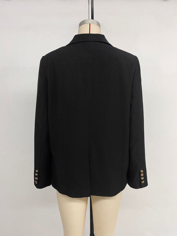 Fashionable commuter suit collar black suit jacket