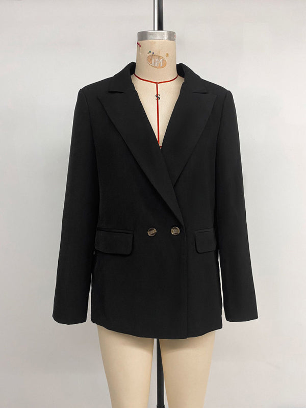 Fashionable commuter suit collar black suit jacket