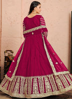 Magenta Floor Length Suit For Indian Wedding Reception