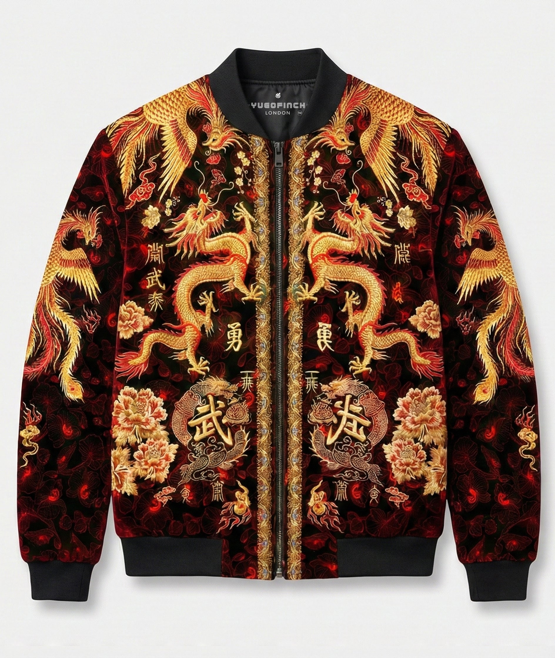 Men's AOP 240 GSM premium poly brushed fleece, Bomber Jacket