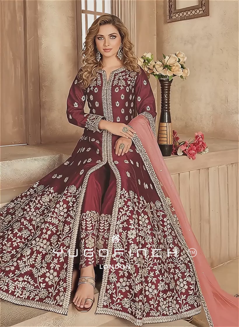 Women's Royal Anarkali Suit - Semi Stitched
