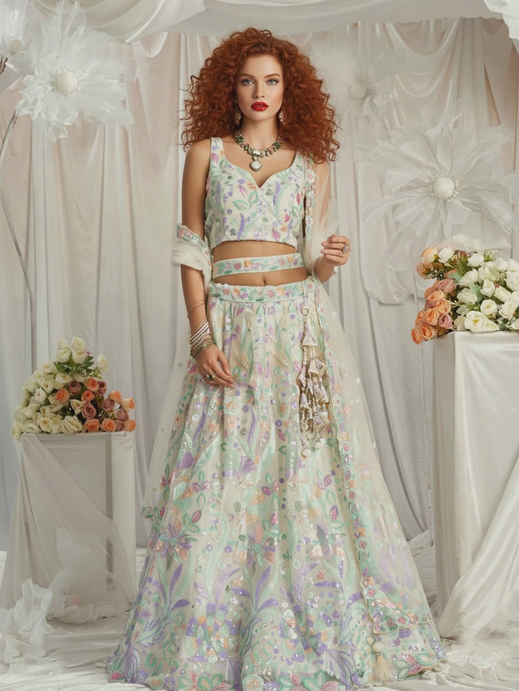 Bridesmaid - Lehenga Choli - Semi Stitched