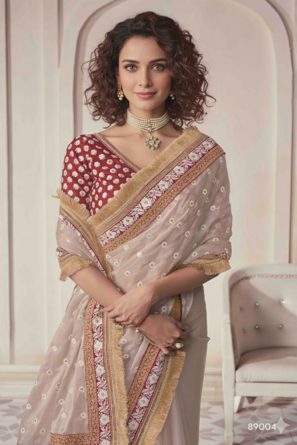 The Royal Touch Women's Saree - Stitch to fit