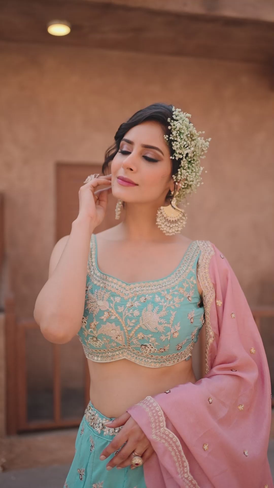 Designer wedding lehenga - Semi Stitched