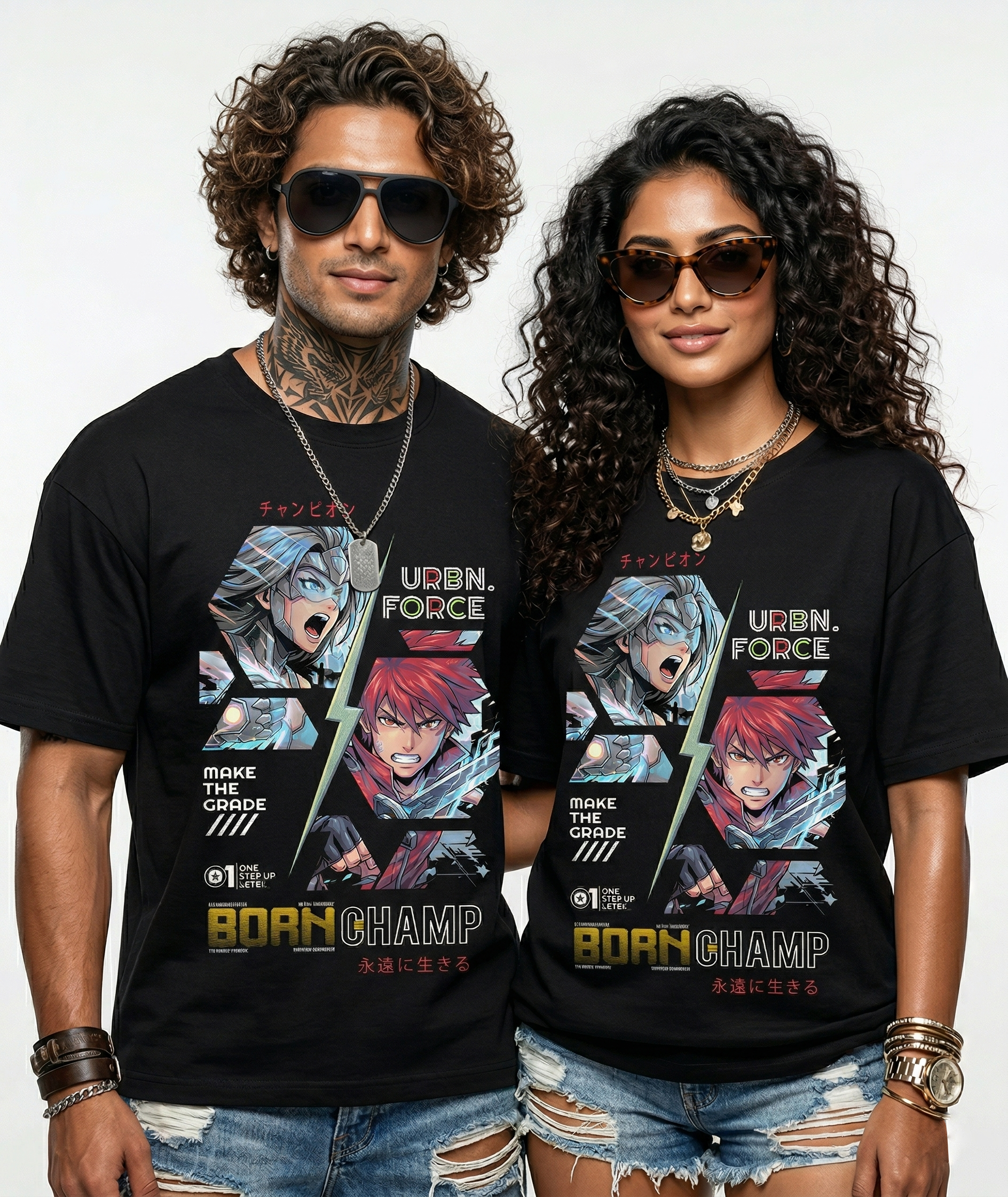 Unisex Supima cotton Anime (Colorful) T-Shirt -  3 colors - 6 sizes