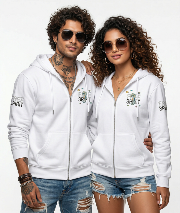 Unisex Zip Free Spirit Hoodie - 6 sizes - Image 3