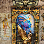 Women's 240 GSM premium all over printed poly brushed fleece QUEEN Bomber Jacket.