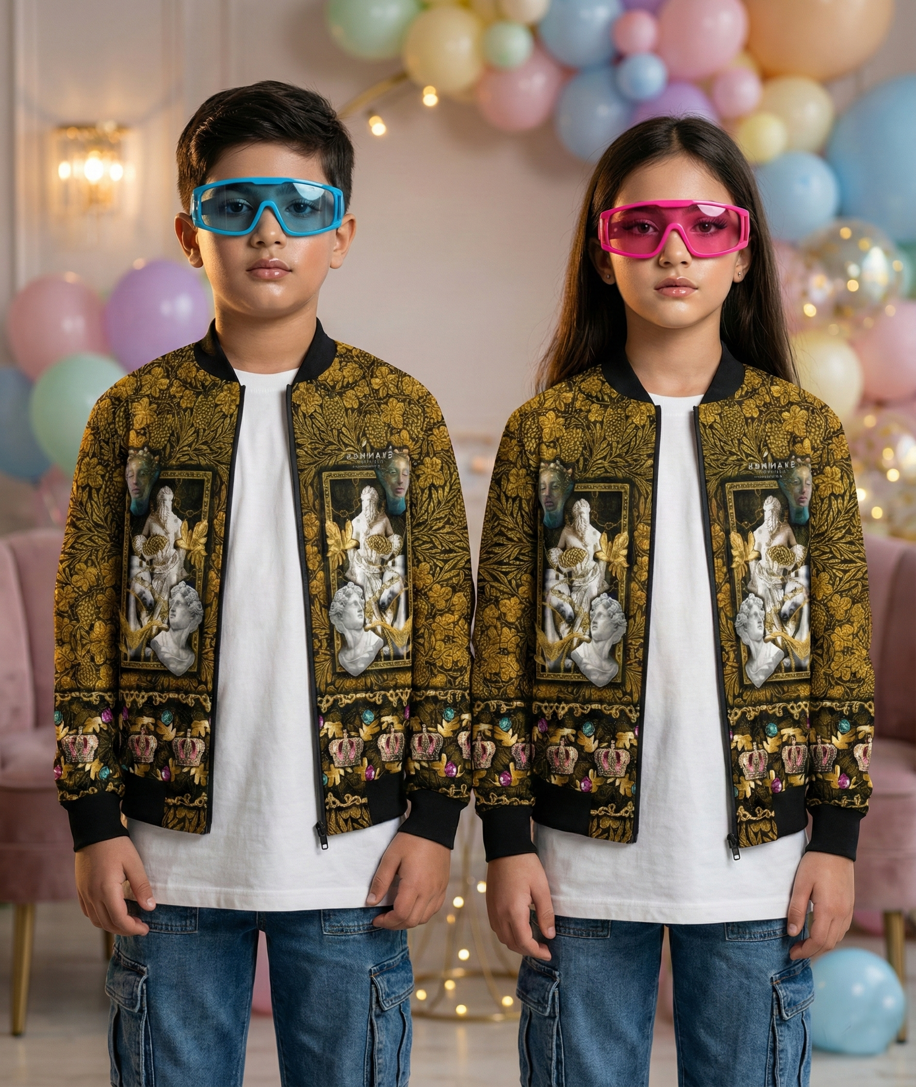 Unisex AOP Kids Party Bomber Jacket