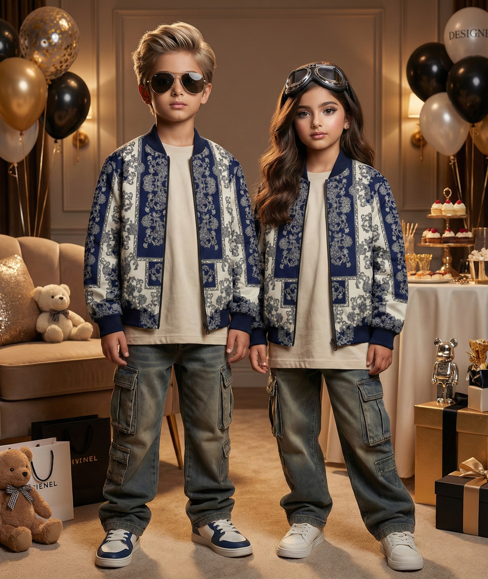 Unisex AOP Kids Party Bomber Jacket